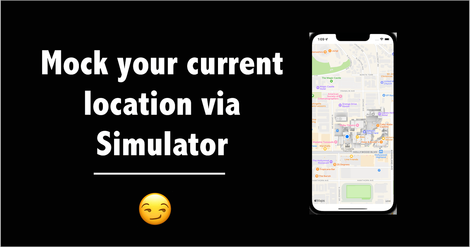 Let's mock your current location on Simulator
