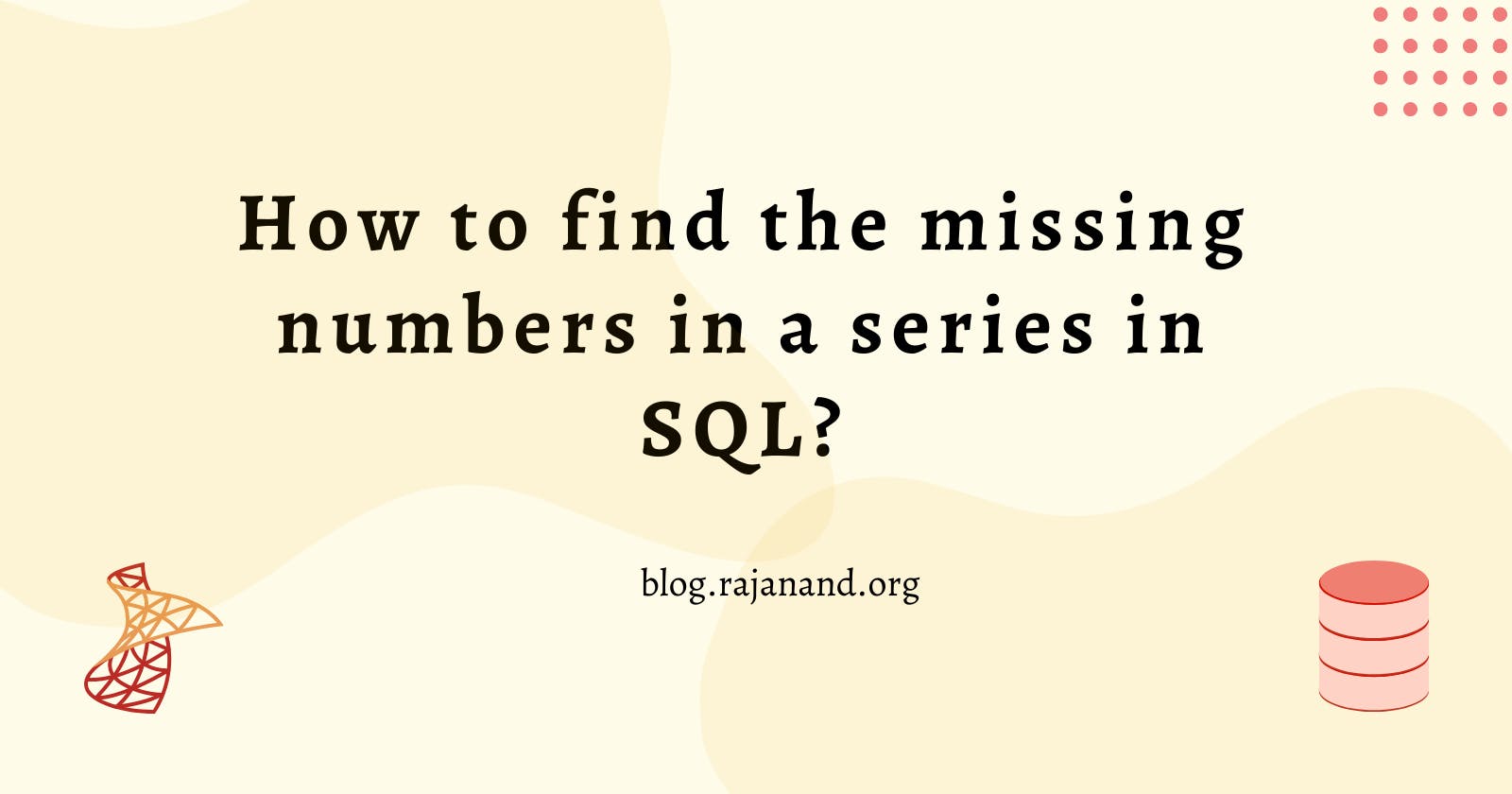 How to find the missing numbers in a series?