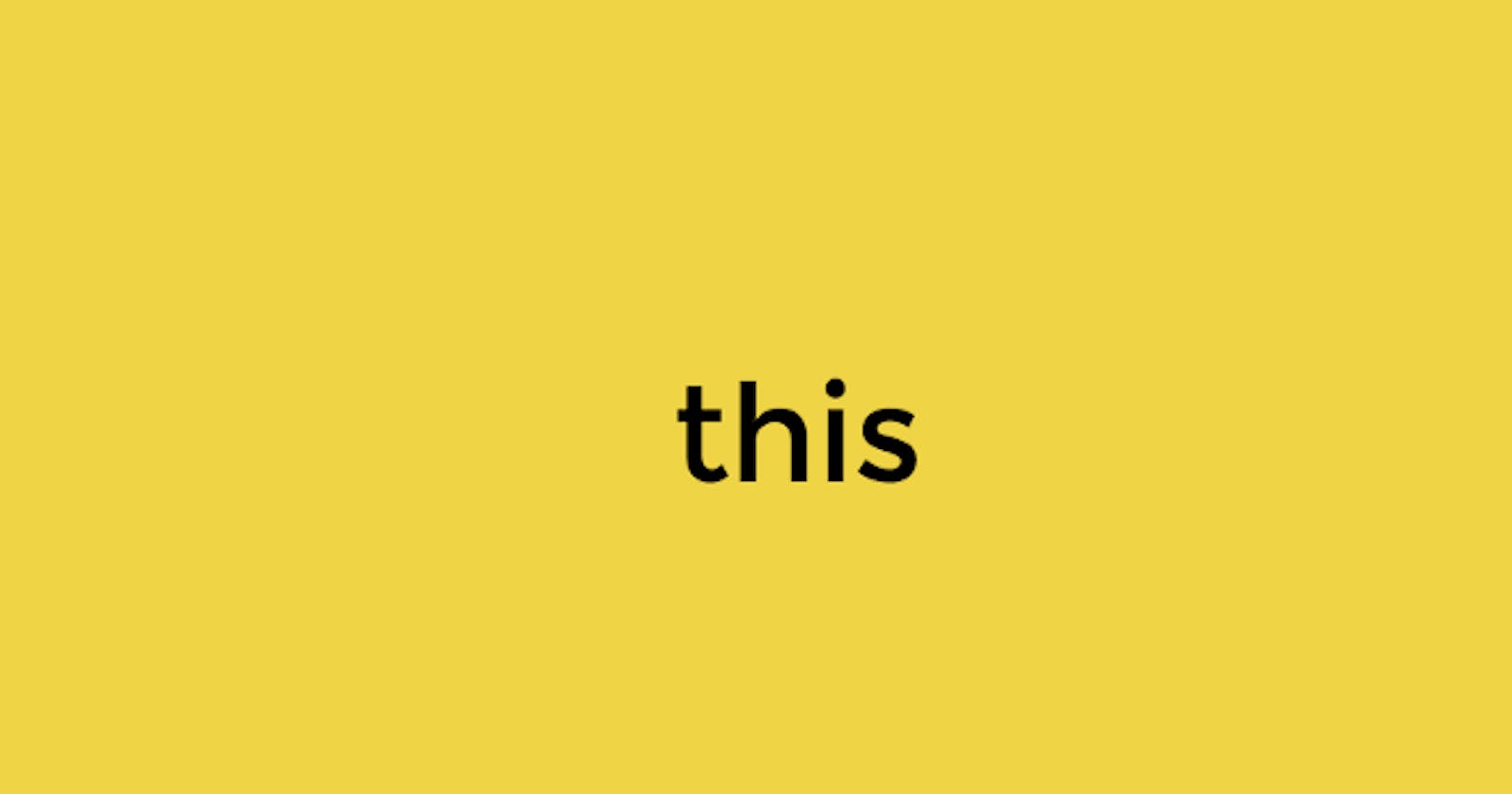 `this` in JavaScript