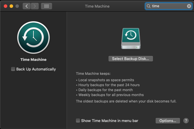 macOS time machine