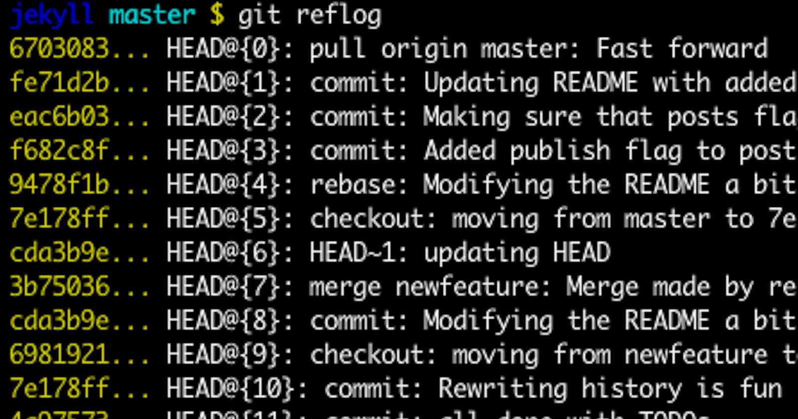 Git commands to fix mistakes and How to cancel it?