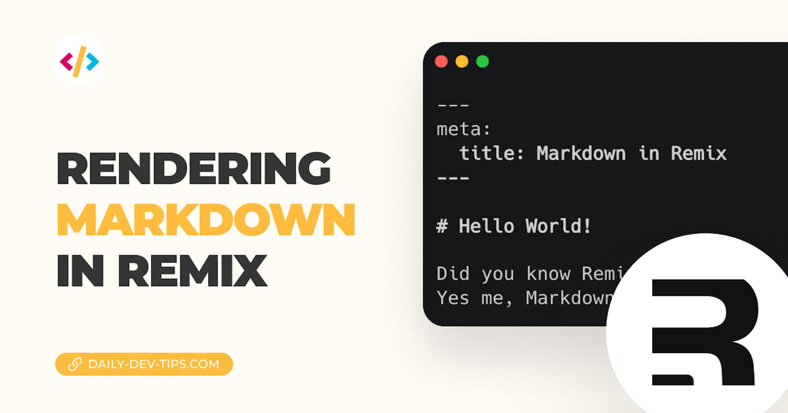 Rendering markdown in Remix