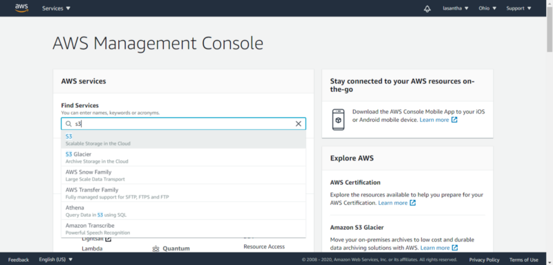 Deployed static web page using AWS S3 bucket