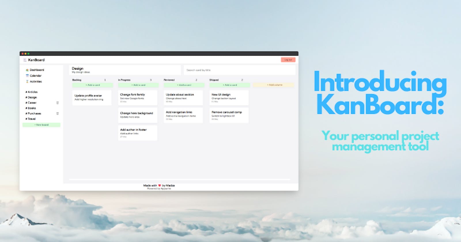 Introducing KanBoard - Your Personal Project Management Tool ✨🚀