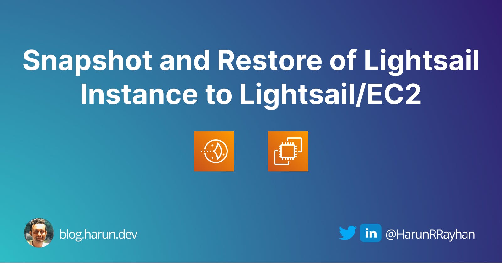 Snapshot and Restore of Amazon Lightsail Instance to Lightsail/EC2