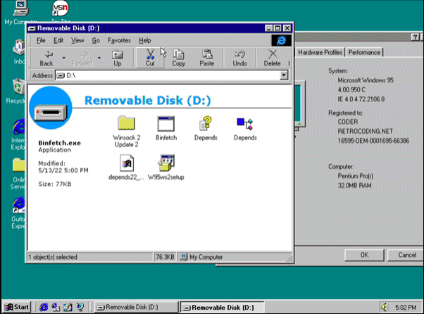 Windows 95 on Pentium Pro