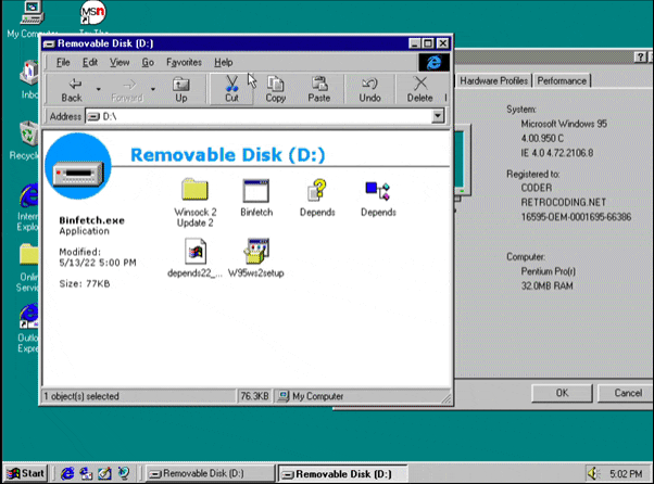Windows 95 on Pentium Pro