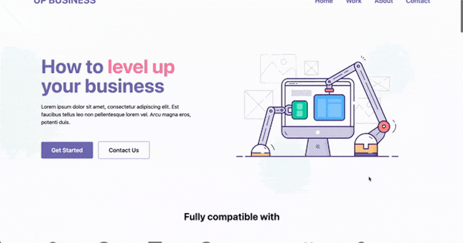 Fully Responsive UP Business Landing PageTemplate