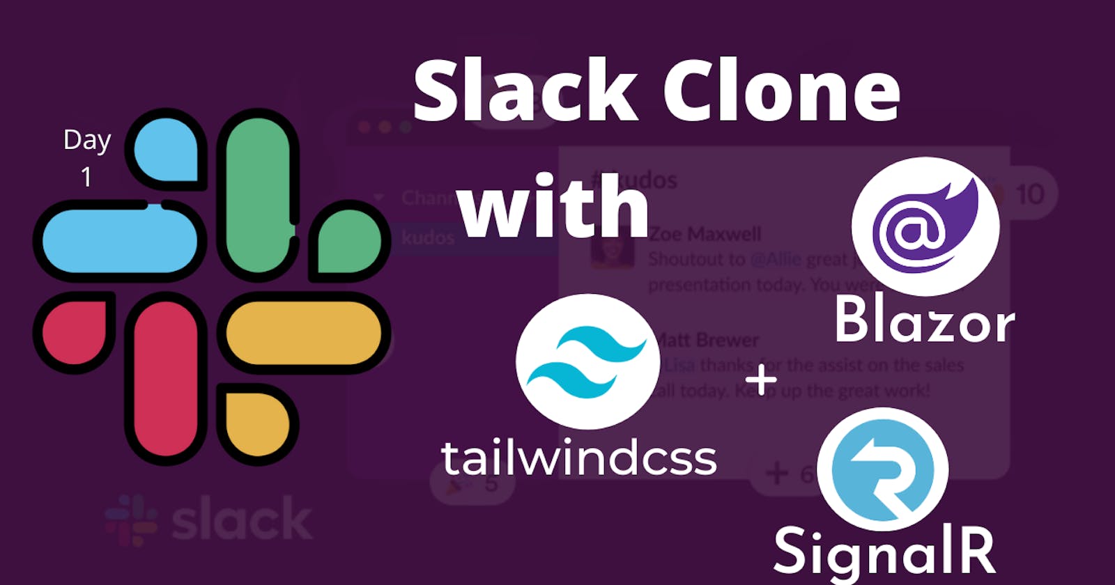 SLACK CLONE with Blazor | SignalR | TailwindCSS 
- Day 1 (Set Up)