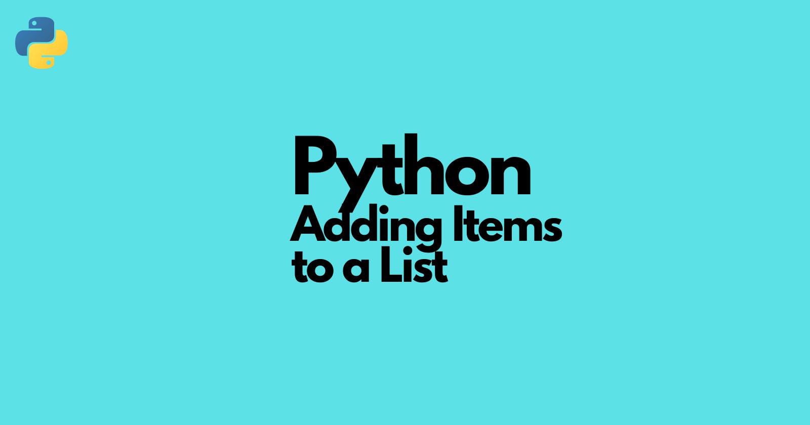 Python: Adding items to a List
