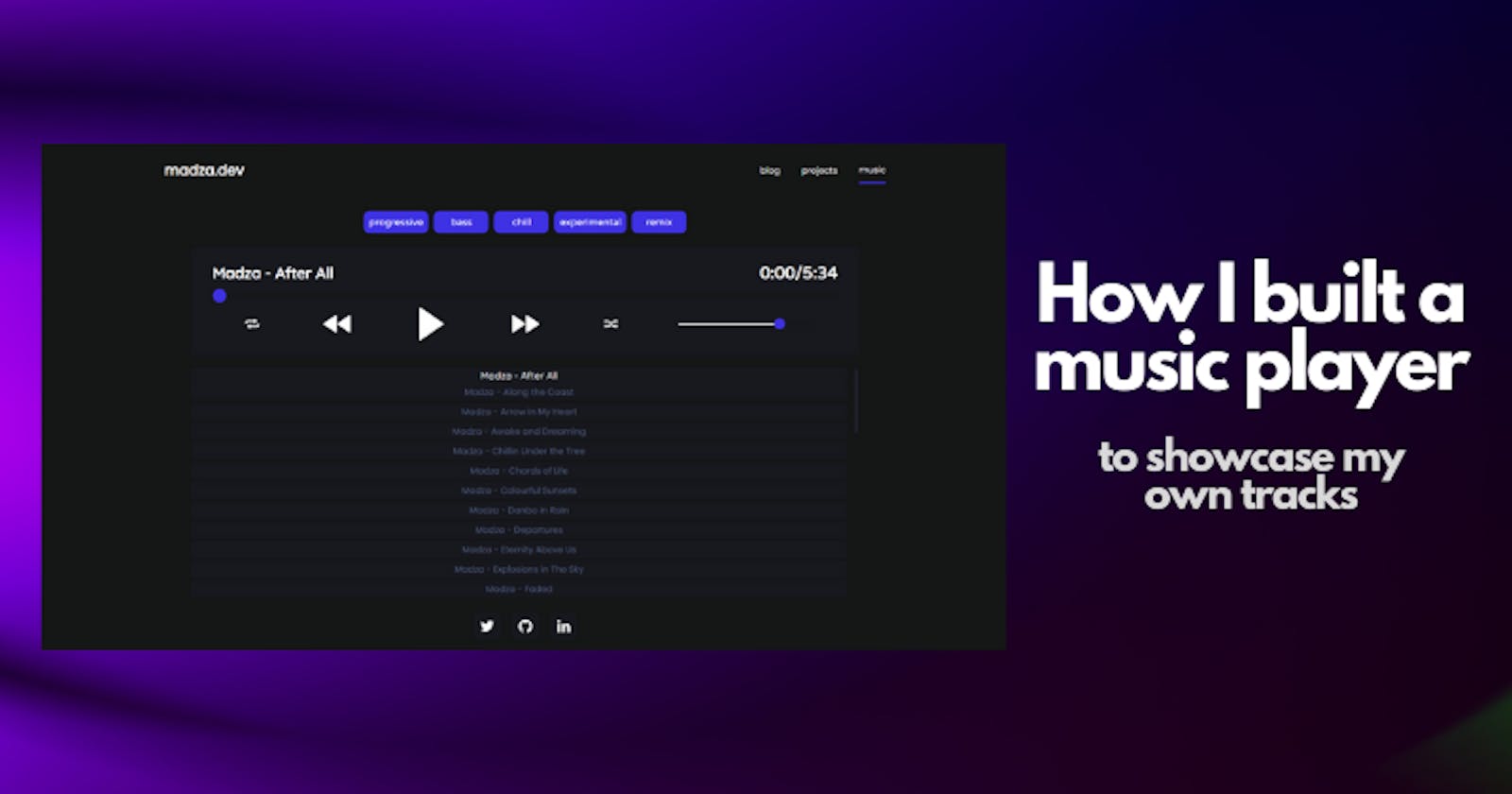 How I Built a Music Player to Showcase my own Tracks 🎵😍