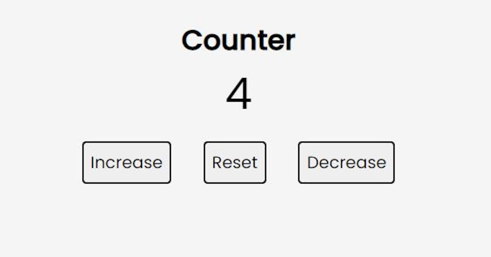 #4 Build a Simple Counter with Vanilla JS
