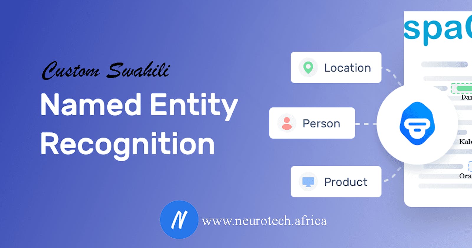 Custom Swahili Named Entity Recognition Using Spacy