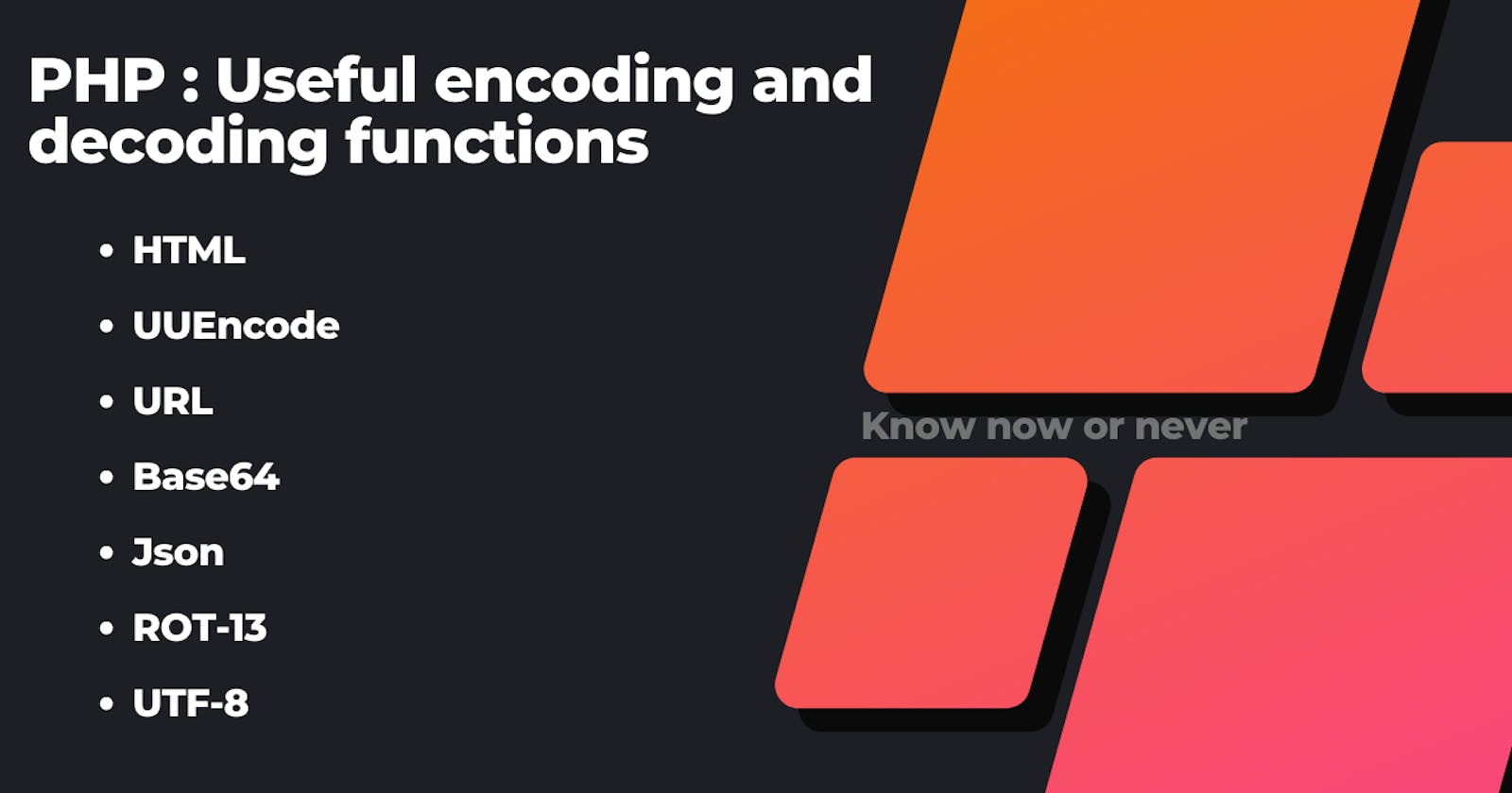 PHP: Useful Encoding and decoding Functions You Need to Know