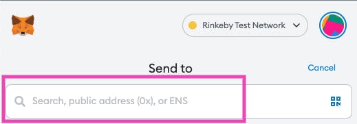 The receiver's wallet is required to send the token to the receiver