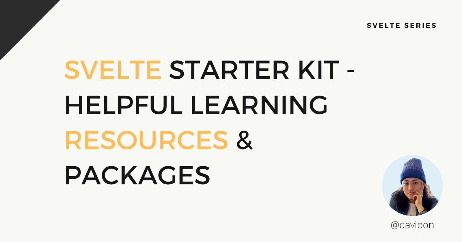 Svelte Starter Kit - Helpful Learning Resources & Packages