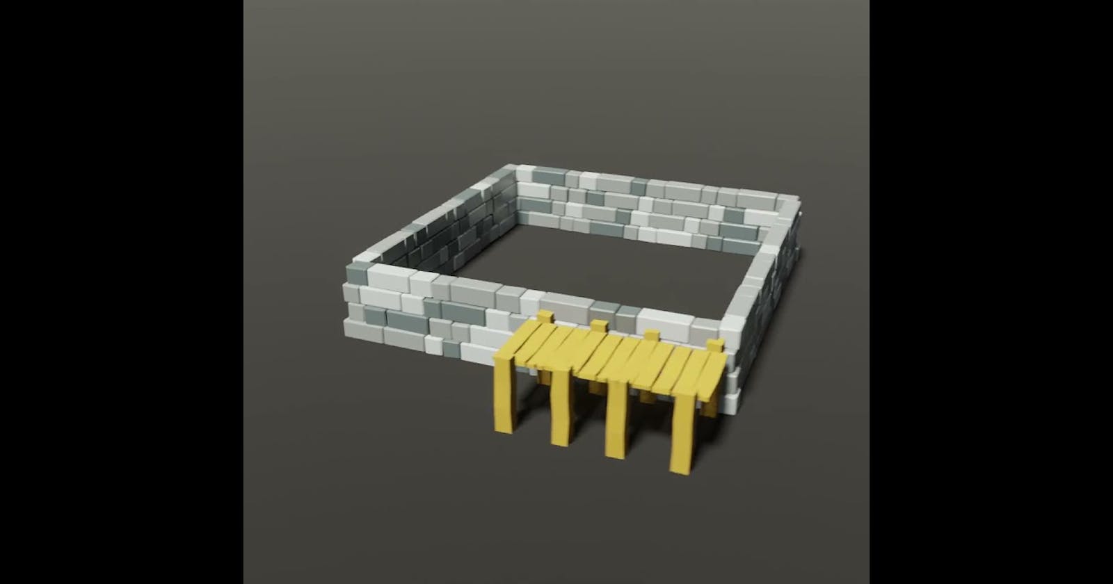 Blender 3D Progress #17 - Walls & Wooden Deck