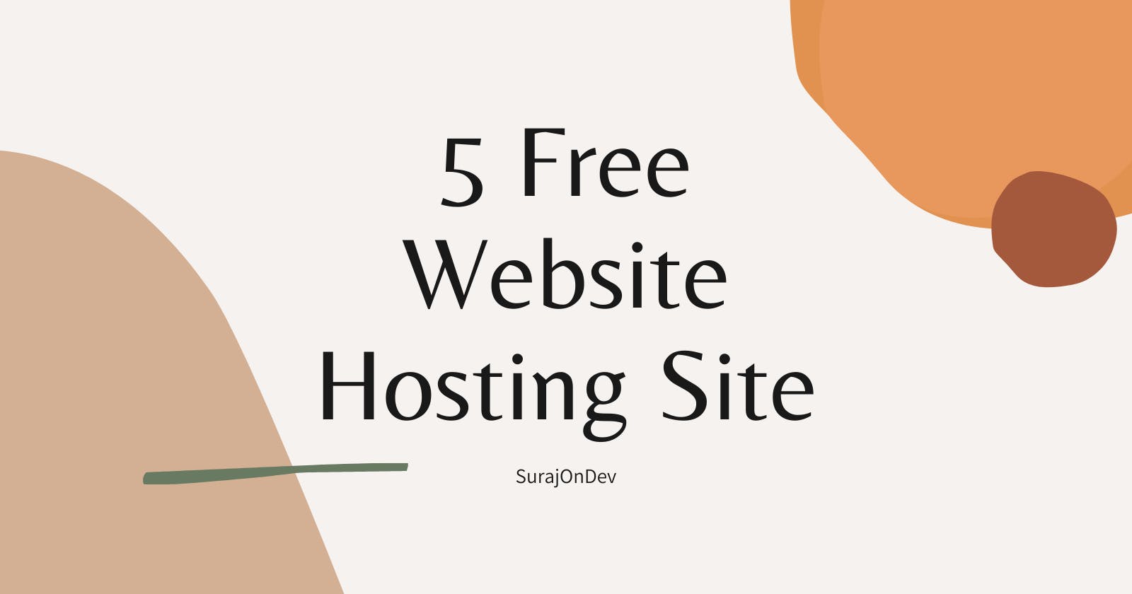 5 Website To Host Your Website For Free