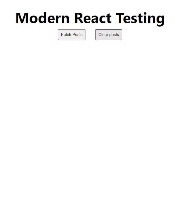 Testing a react application