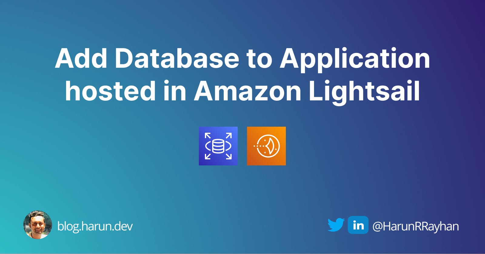 Add Database to Application hosted in Amazon Lightsail
