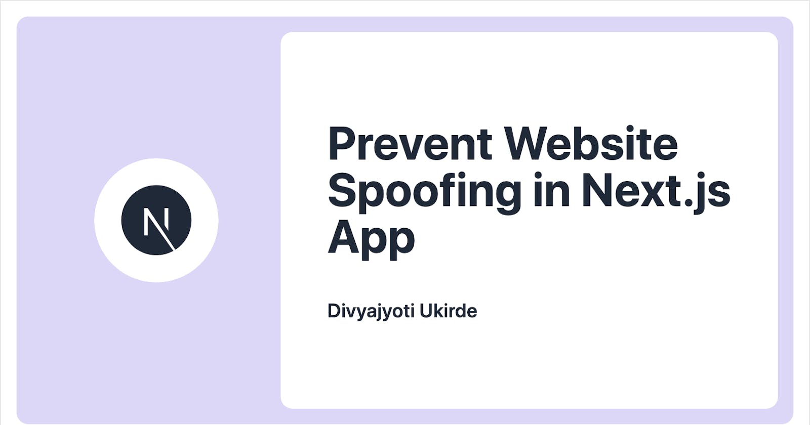 Prevent Website Spoofing in Next.js App