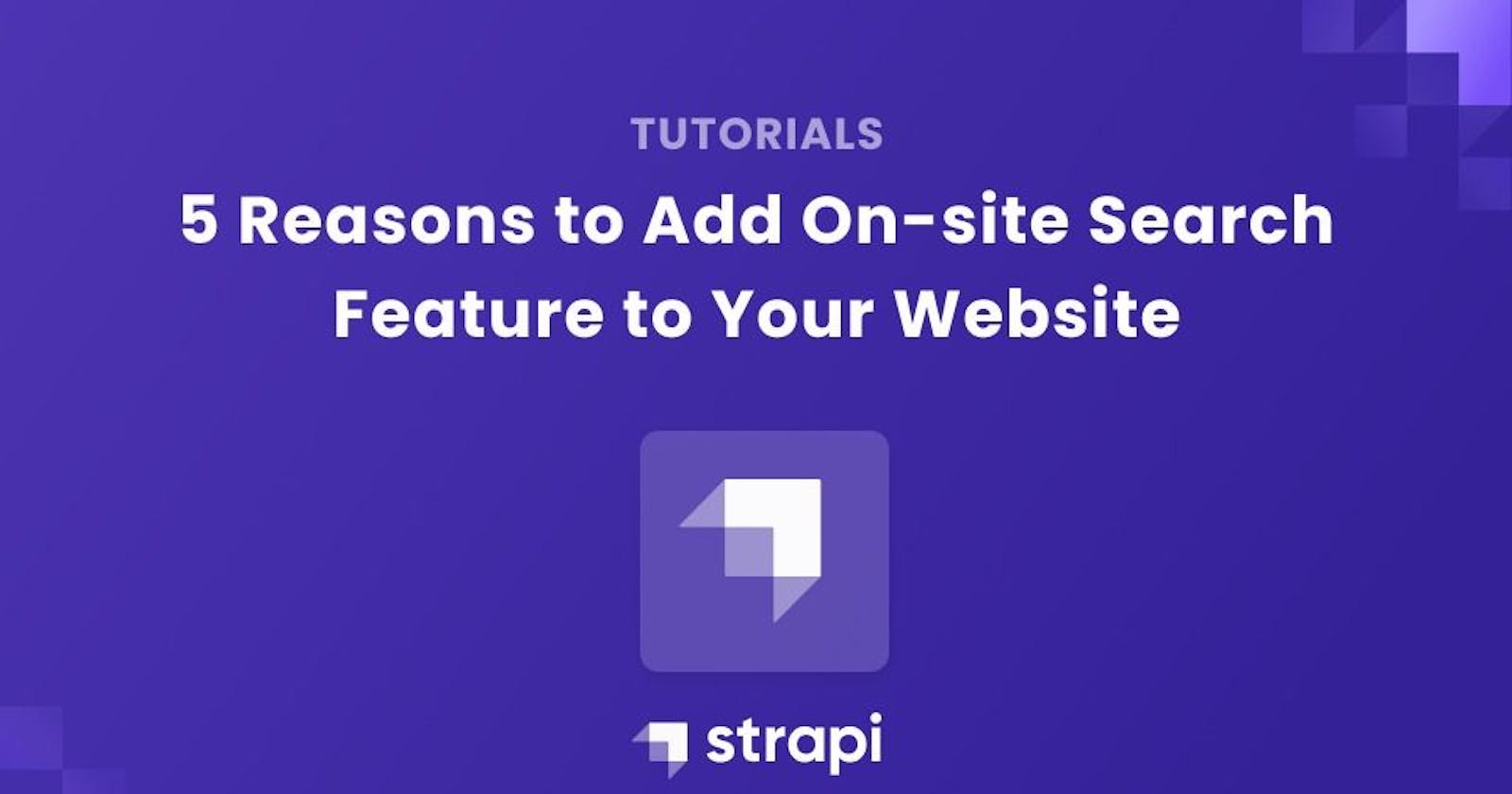 Here are 5 Reasons to Add On-Site Search to Your Website