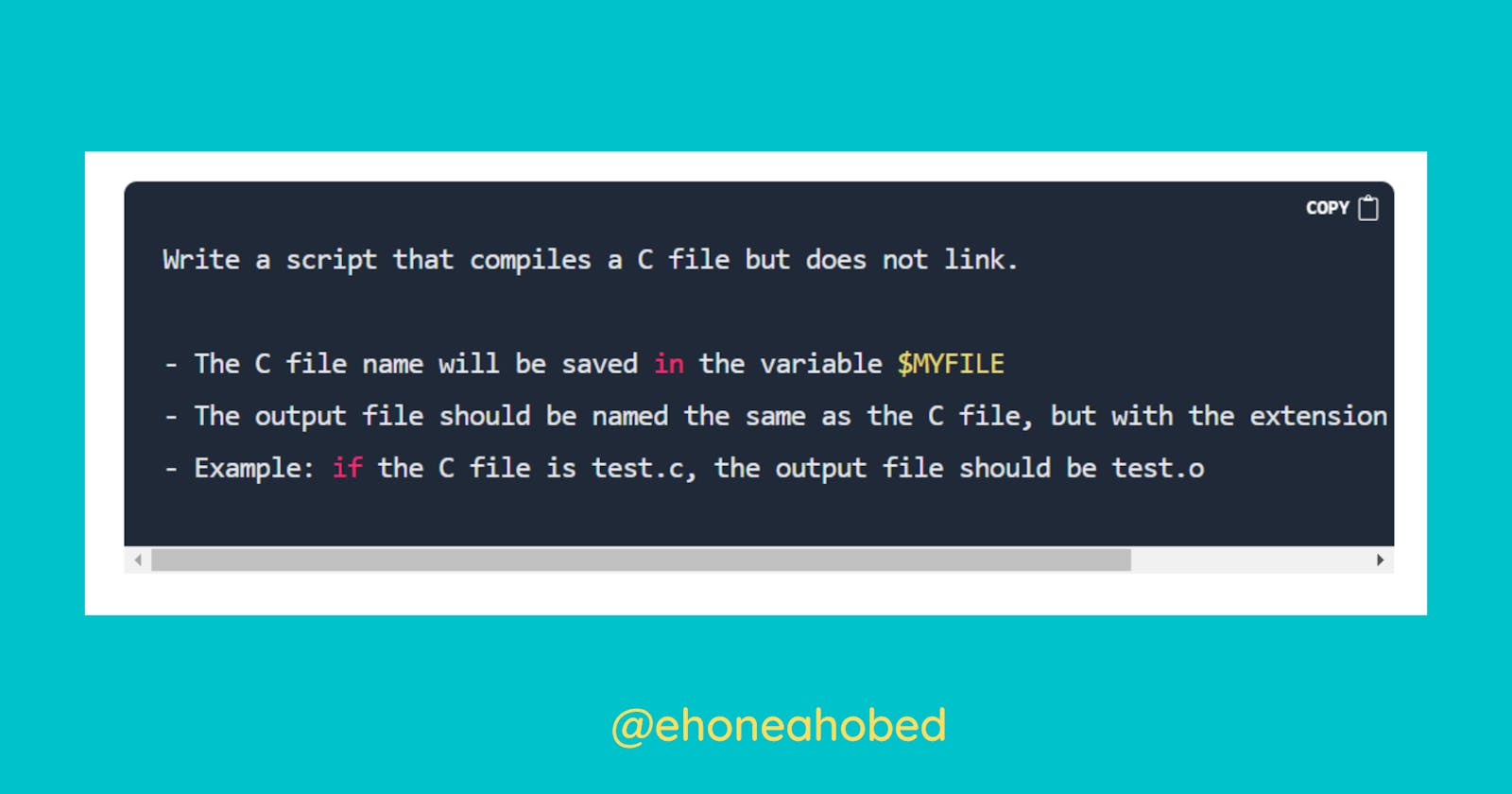 Write a script that compiles a C file but does not link