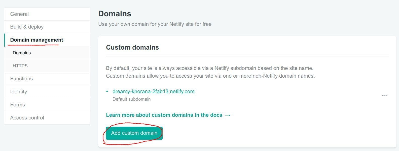 netlify add custom domain