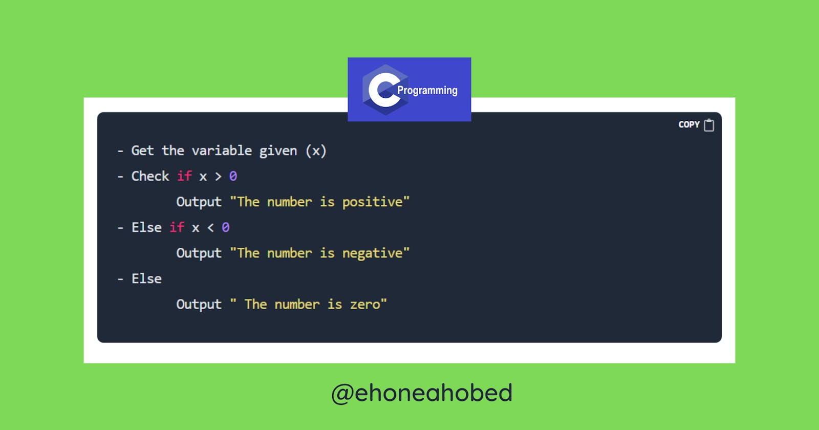 Write a C program that prints whether a given number is positive or negative