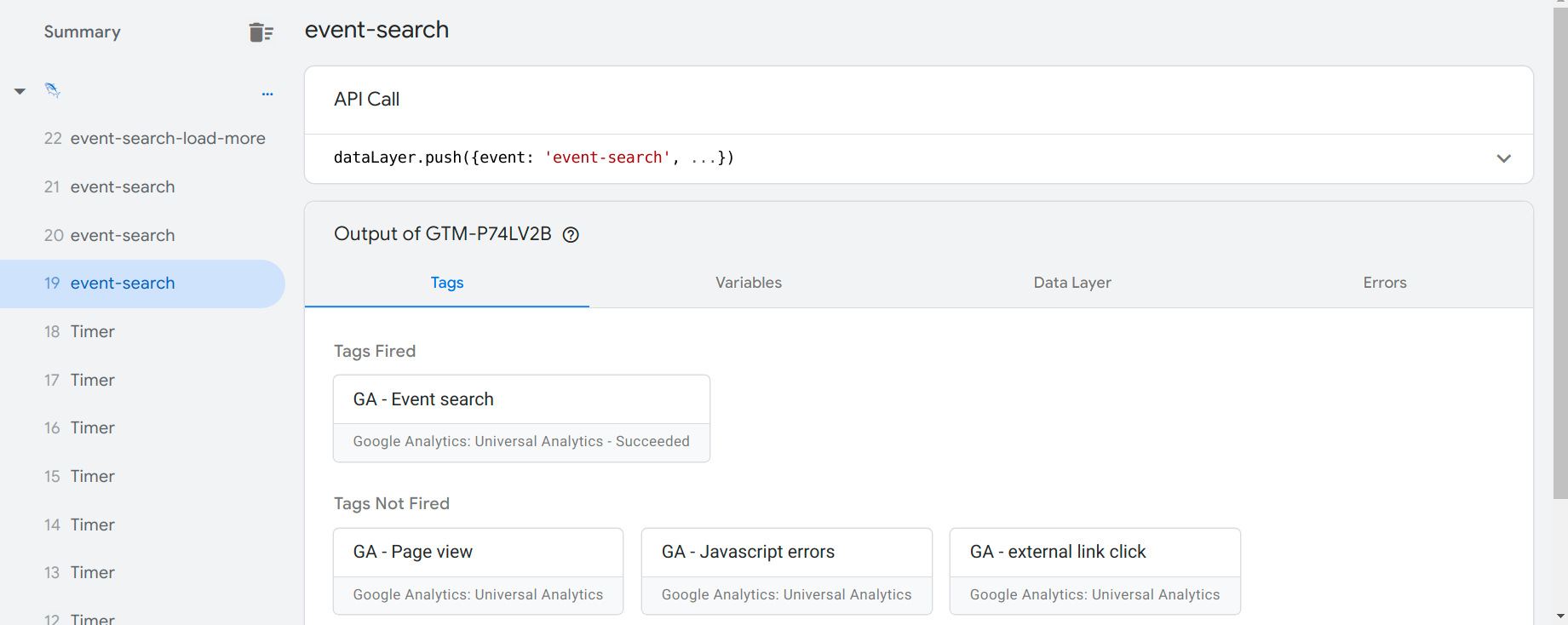 Google Tag Manager preview