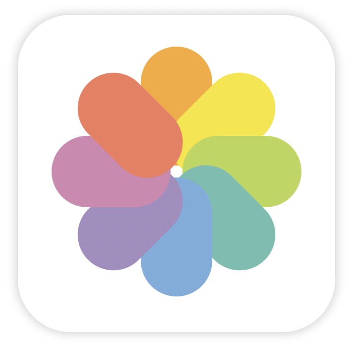 Petal colors on Apple Photos logo