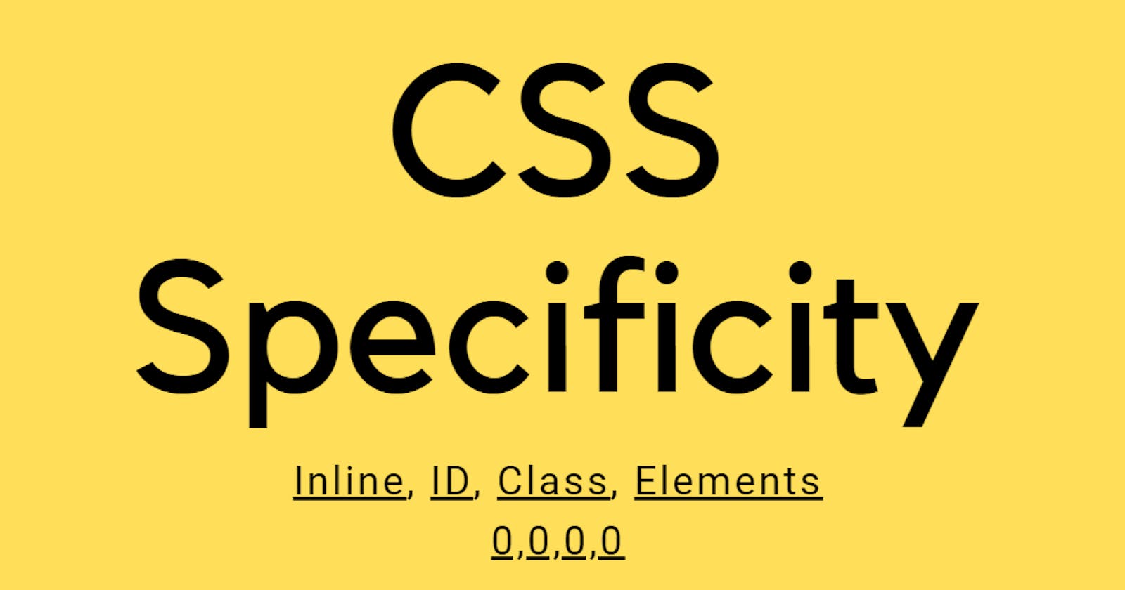 Specificity in CSS
