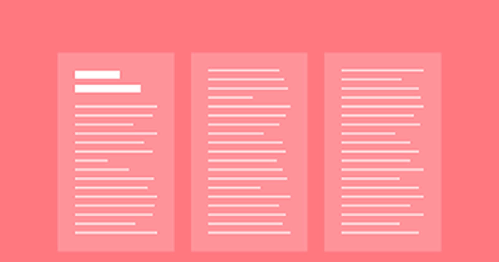 How to make Columns of Webpage Content using HTML5 & CSS3