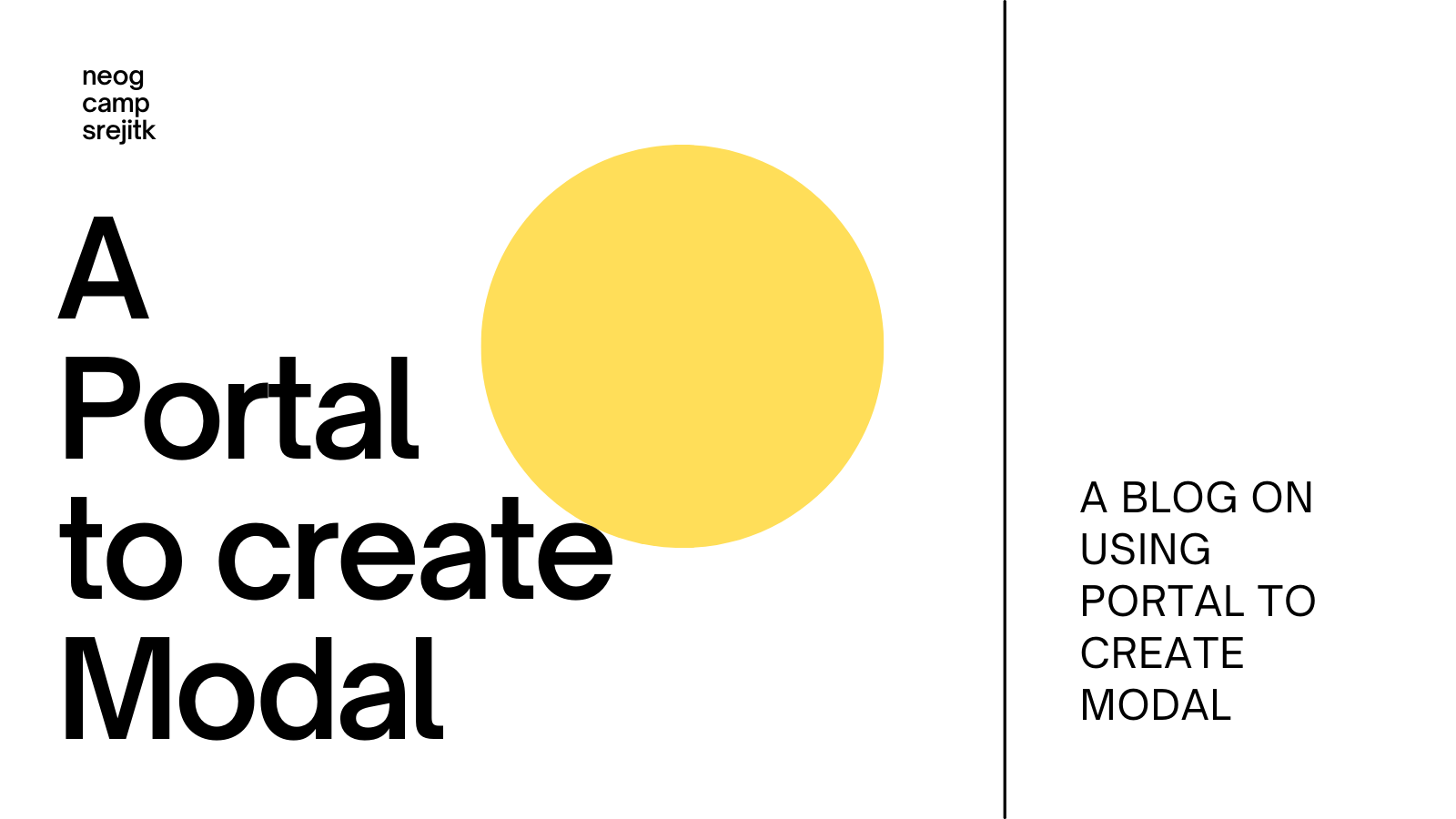 A Portal to create Modal