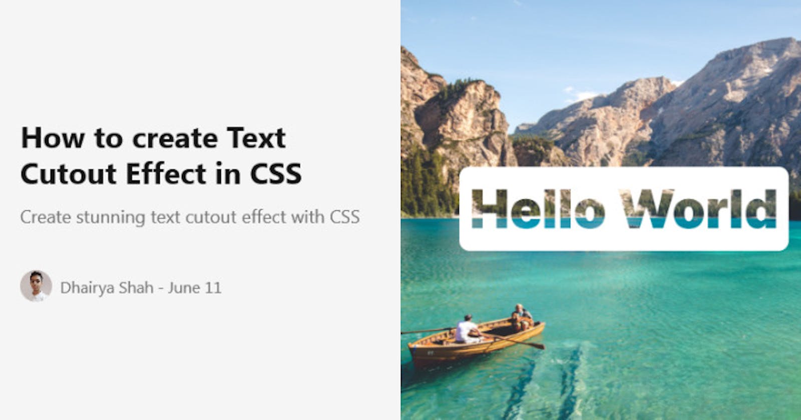 How to create Text Cutout Effect in CSS