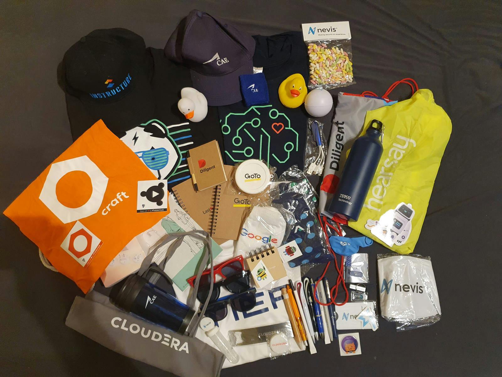 craft conf 2022 all the collected swags.jpg