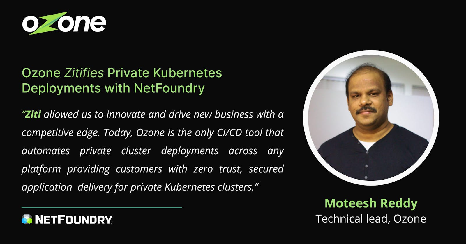 Ozone Zitifies Private Kubernetes Deployments with NetFoundry