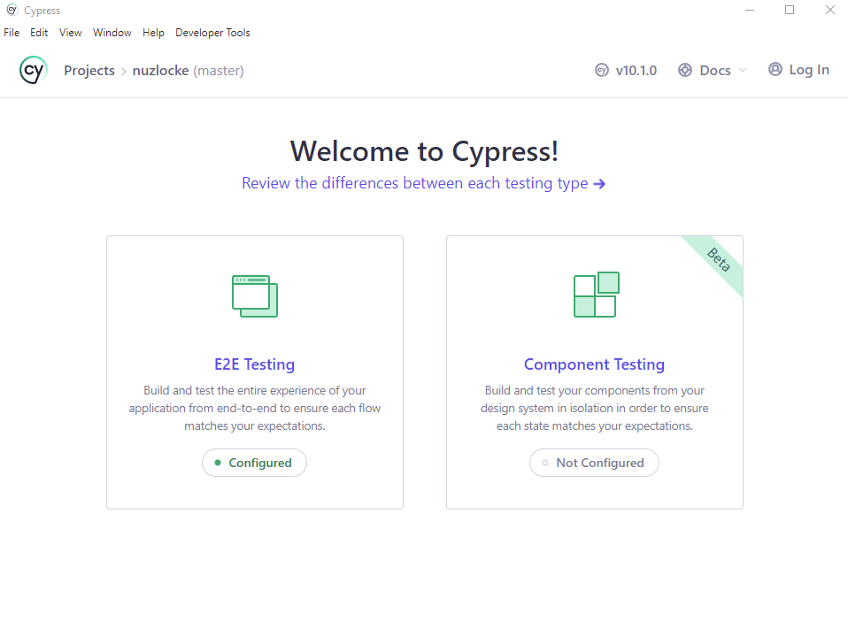 new Cypress screen