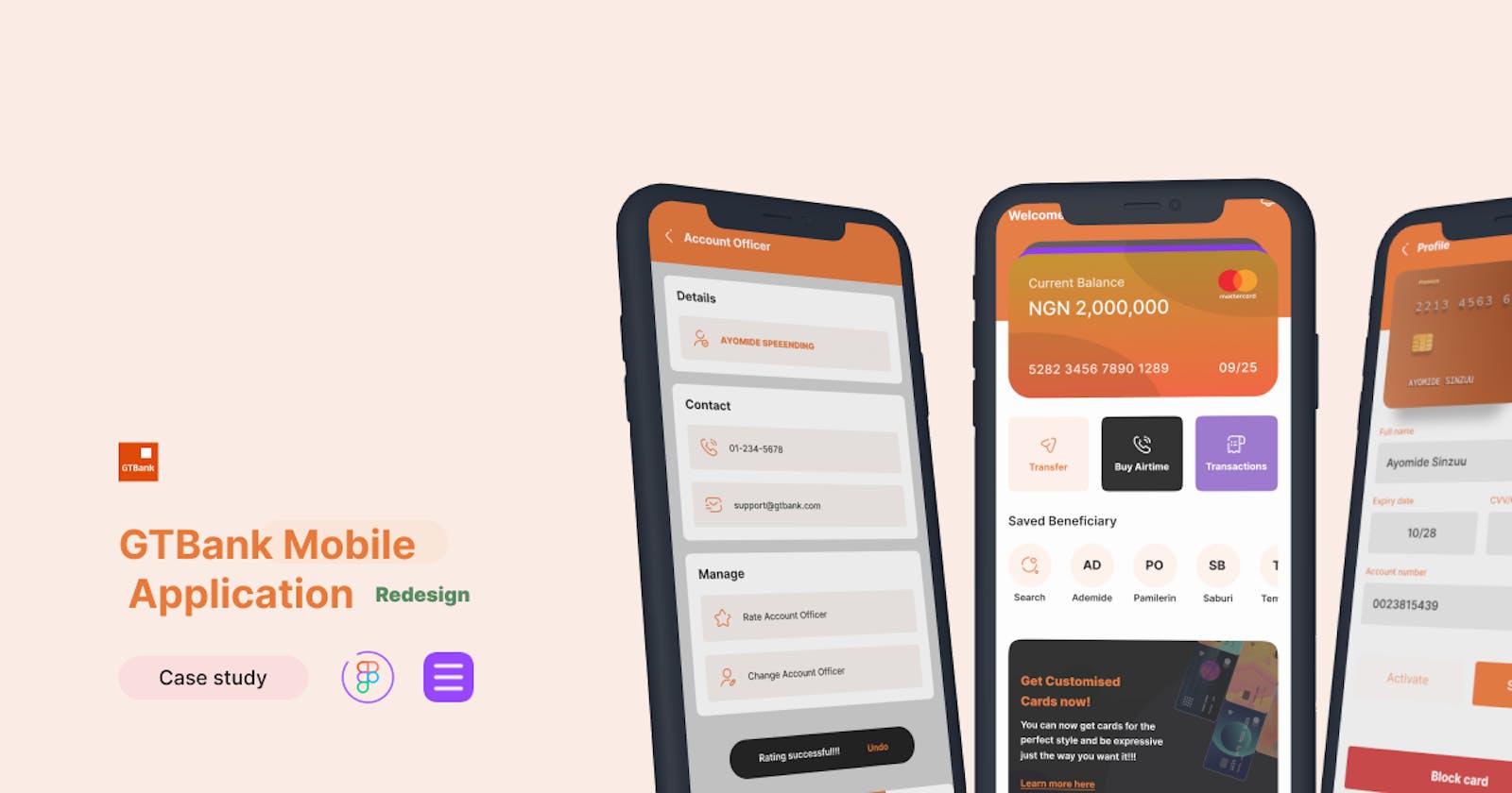 Case Study of Gtb Mobile App Redesign with a New Feature called (Debit Card Block)