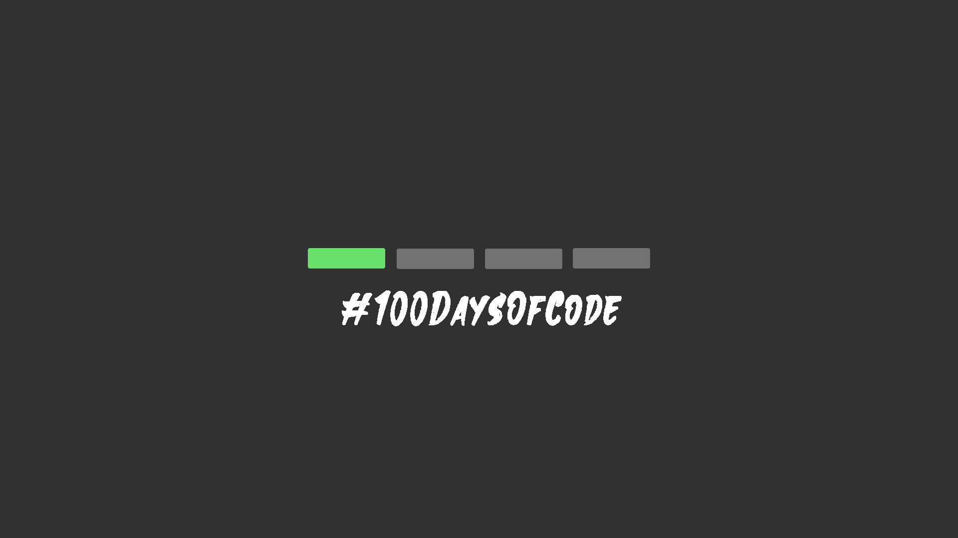 First Quarter of #100DaysOfCode