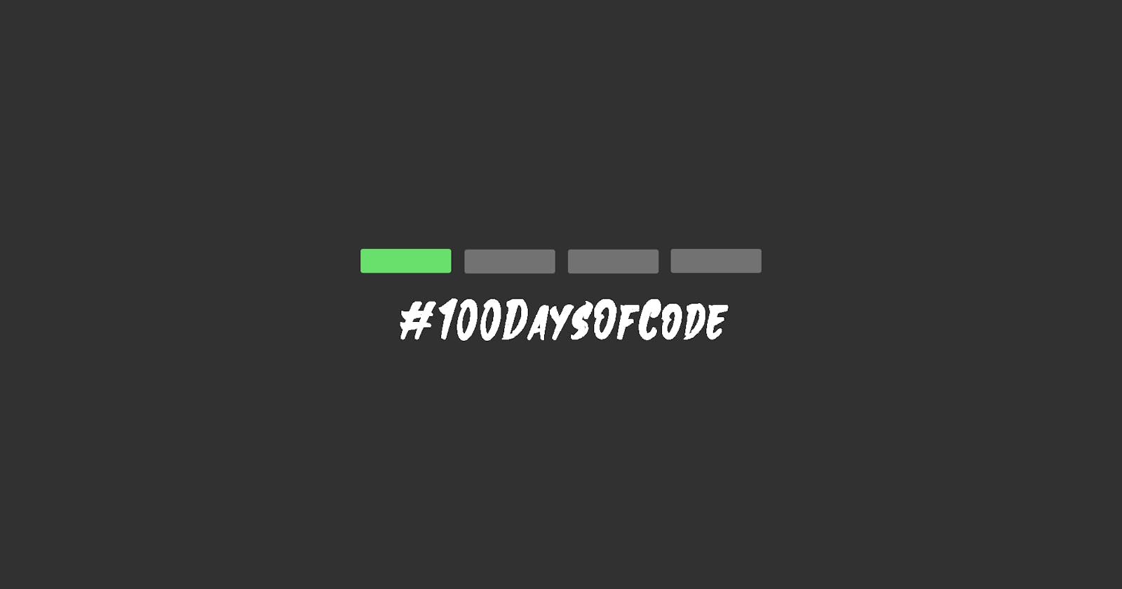 First Quarter of #100DaysOfCode