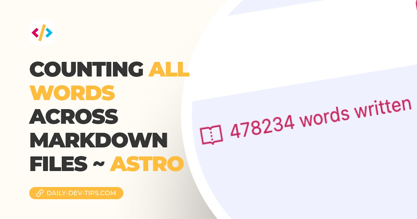 Counting all words across markdown files ~ Astro