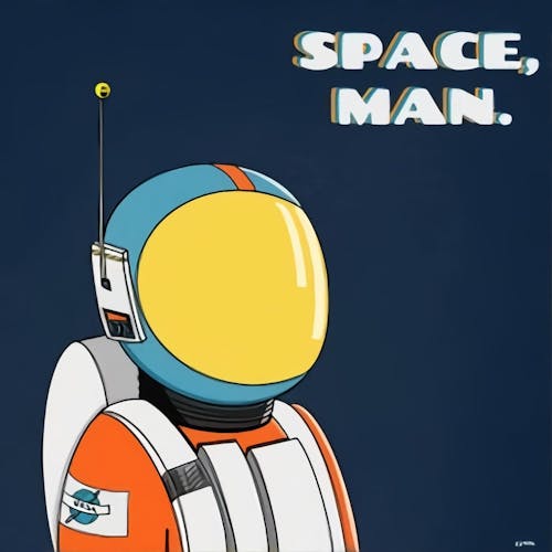 Space man's photo