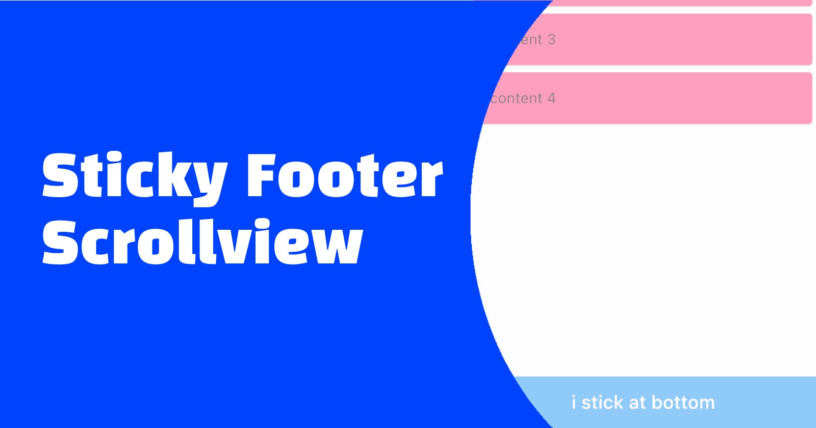 Sticky Footer Scrollview