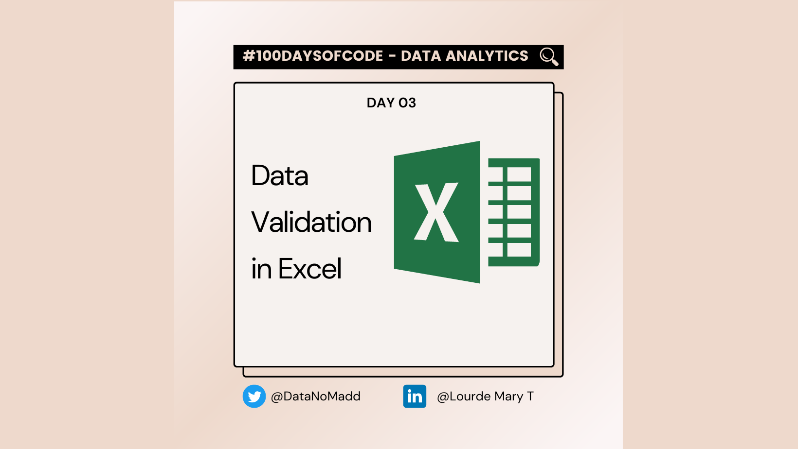 Day 03 of 100 Days Of Code in Data Analytics : Data Validation in Excel