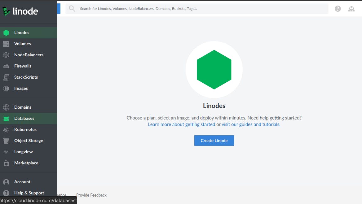 Linode Cloud Management Console Image