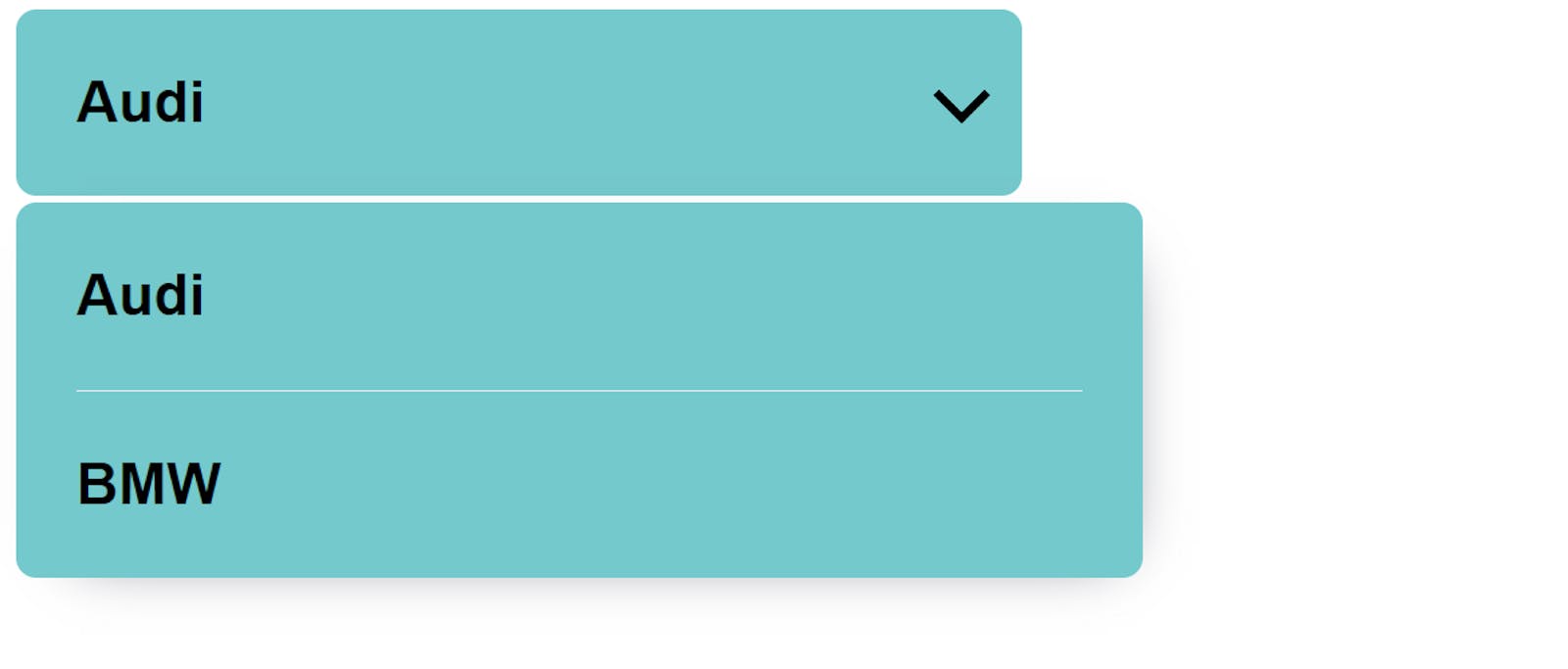 Custom dropdown select with CSS and JS