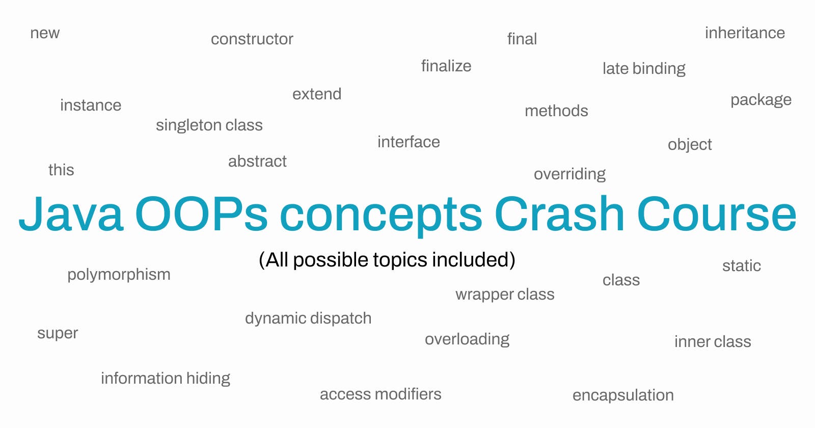 Java OOPs concepts Crash Course
