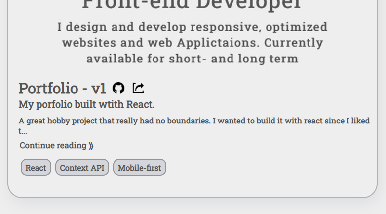 Adding tags to card-component in React
