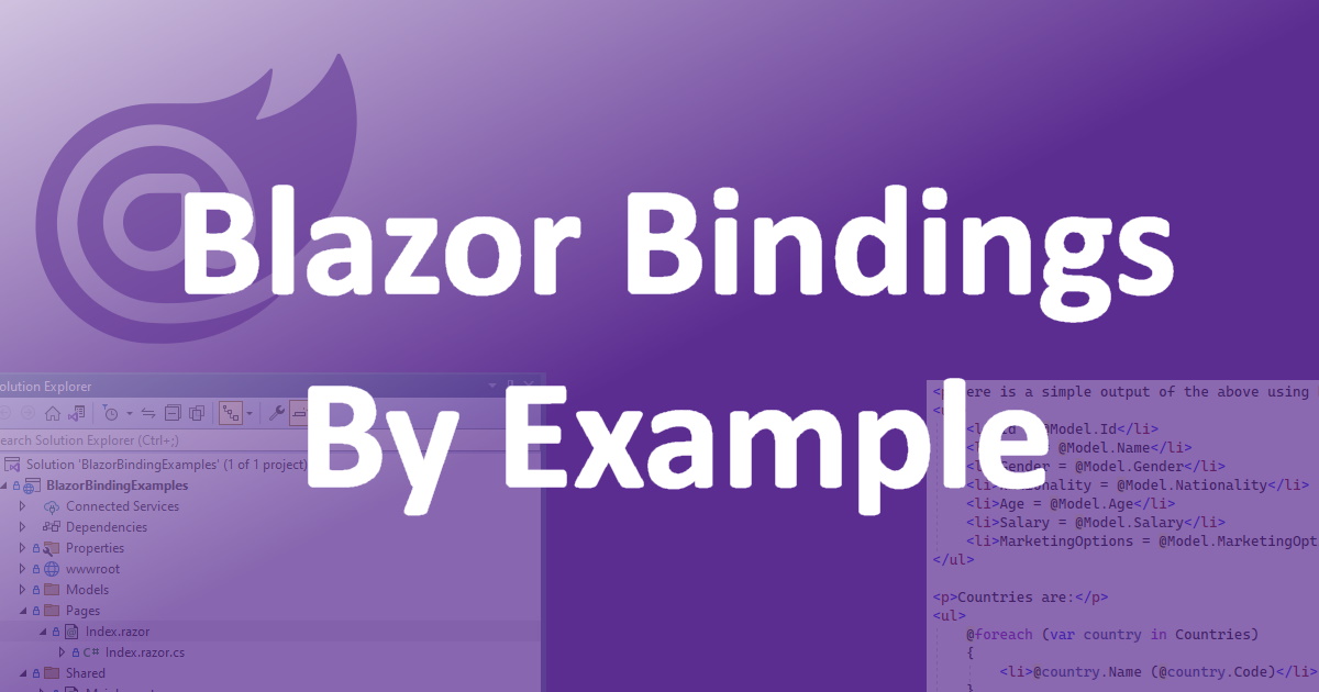 Blazor Bindings By Example